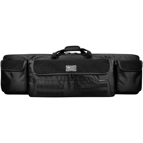 EVOLUTION TACTICAL 42" rifle case i slitstarkt 1680D tyg, med kraftig vaddering, MOLLE webbing, justerbar axelrem och fack för säker förvaring av ditt vapen.