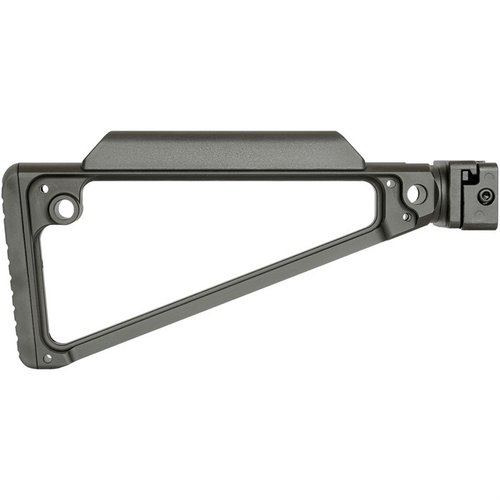 TRIANGLE SIDE FOLDING STOCK erbjuder en robust design med en kraftfull mekanism, 5 QD slingfästen och komfortabla polymerdelar, perfekt för alla skjutvapen.