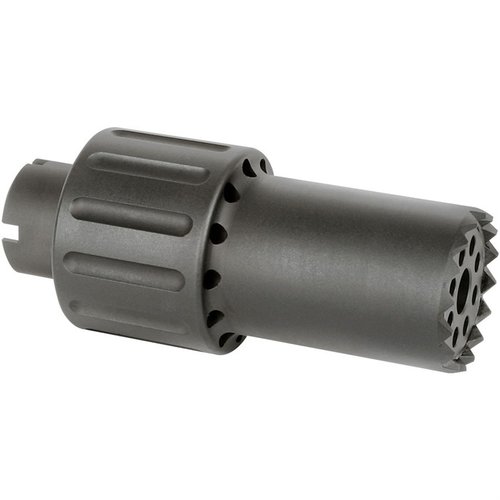 ALPHA BLAST DIVERTER dirigerar ljudet framåt bort från skytten, är tillverkad av 6061 aluminium med en ståländkåpa, och väger endast 9,8 oz.