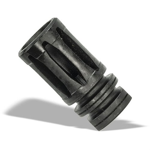5.56 NATO A2 Birdcage Flash Hider för AR-15 erbjuder hållbarhet med värmebehandling och fosfatbeläggning, samt enkel installation med 1/2x28 gänga.