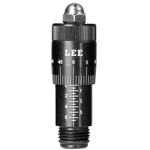 Lee Precisions micrometer justeringsskruv ger exakt och smidig justering av kuldjup med lättlästa lasergraverade divisioner, perfekt för alla handvapen.