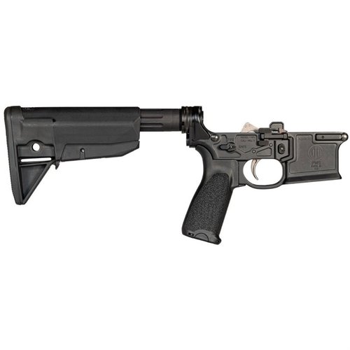 MK1 MOD 2-M Complete Rifle Lower Receiver erbjuder en ambidextrous design, Mil-Spec Enhanced trigger och PWS förbättrad buffer tube för optimal prestanda.