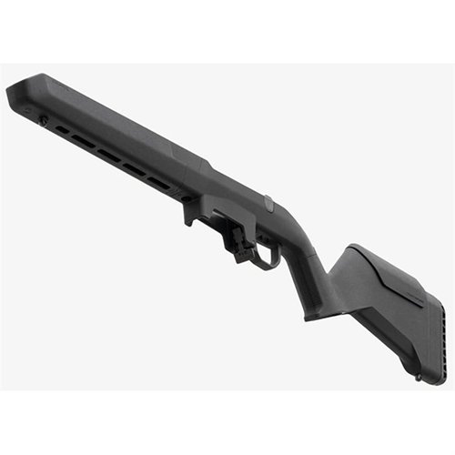 MAGPUL HUNTER LITE justerbart kolv för Ruger American, lättviktsdesign, ergonomisk, ambidextrös, med justerbar längd och höjd för optimal komfort.