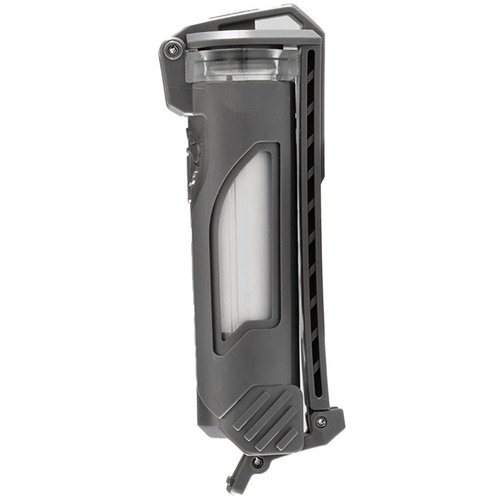 CELLVAULT-18 skyddar 18650 och 18350 batterier med vattentät konstruktion, metallspärr och sidofönster för enkel statuskontroll, perfekt för taktisk användning.