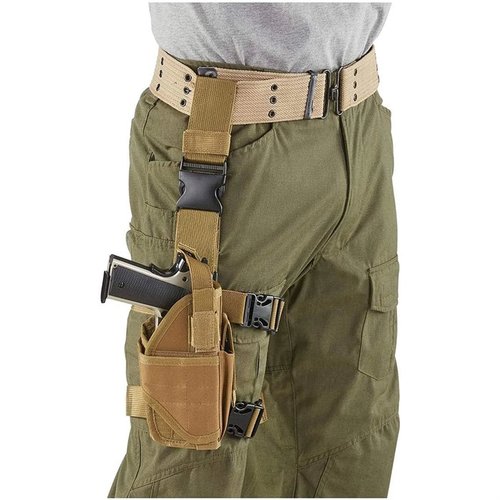 Cactus Jack Tactical Drop Leg Holster erbjuder en justerbar och hållbar lösning för snabb åtkomst till din pistol, kompatibel med flera populära modeller.