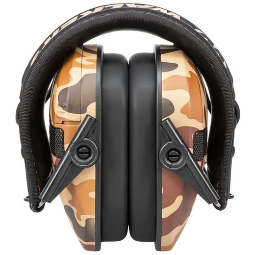 Walkers Razor Slim Electronic Muffs erbjuder kompakt och vikbar hörselskydd med 23 dB ljudreduktion, Sound Activated Compression och högkvalitativa mikrofoner.