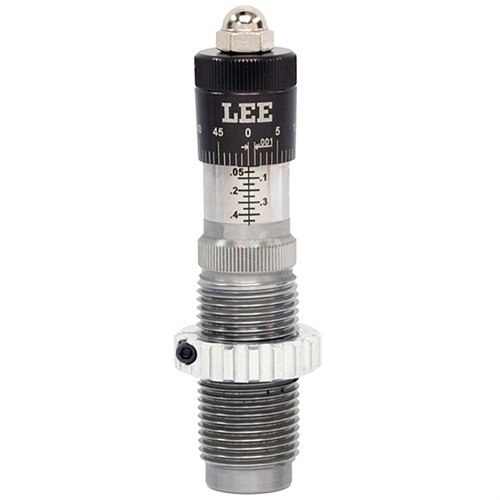 LEE PRECISION RIFLE MICROMETER BULLET SEATING DIE erbjuder exakt och smidig justering, med en flytande bullet guide för optimal precision och mindre bullet runout.
