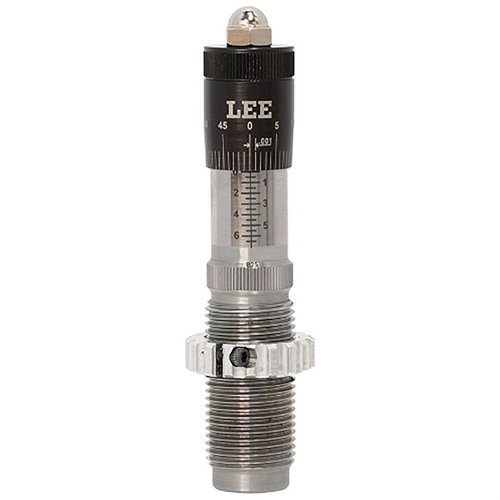 LEE PRECISION RIFLE PRECISION MICROMETER BULLET SEATING DIES erbjuder exakt justering, minimal bullet runout och en unik flytande bullet guide för perfekt alignment.