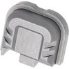 Tyrant Designs slide cover plate för Glock 43x/48 är tillverkad av flygplansaluminium, har en chevron-design och släta kanter, utan verktyg krävs.