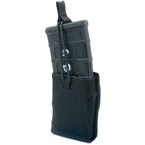 GBRS Group Single Rifle 5.56 NATO Magazine Pouch erbjuder smidig dragning, positiv retention och är MOLLE/BELT-kompatibel, perfekt för AR-15 magasin.