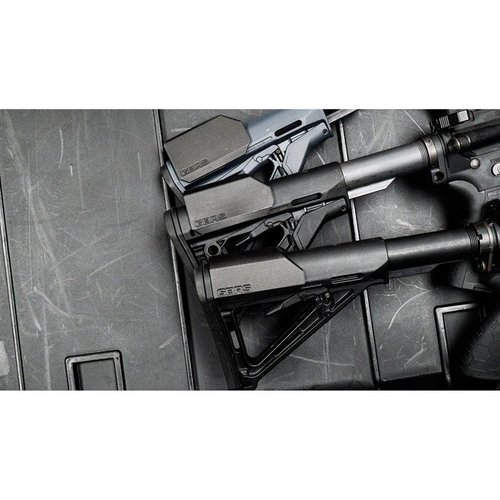 .25", .50" och .75" höjdmodeller, designade för CTR, MOE och DT Magpul stocks, lätt att ta bort utan verktyg och tillverkad av kolfiber-infuserad nylon.