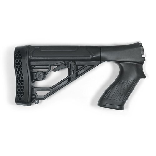 EX Performance justerbart pistolgrepp för Remington 870 erbjuder anpassningsbar längd, hållbar polymerkonstruktion och integrerat QD-svivel för enkel användning.