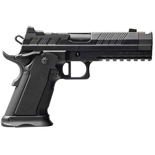 XP Comp 9mm erbjuder en innovativ design med en 4.6" pipa, integrerad kompenserare, Glock® 17 kompatibilitet och överlägsen hållbarhet.