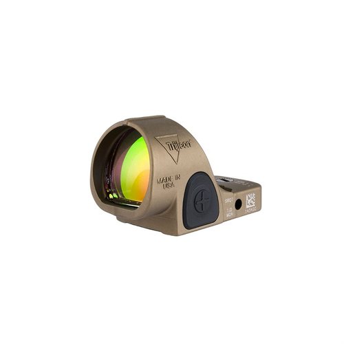 Trijicon SRO 1.0 MOA erbjuder en stor, klar synfält, justerbar belysning, vattentålig design och lång batteritid för ökad precision vid skytte.
