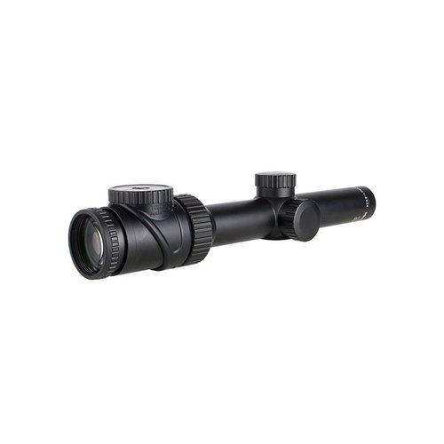 Trijicon AccuPoint 1-8x24mm SFP kikarsikte erbjuder batterifri belysning, snabb målsökning och hållbar design för pålitliga resultat i alla ljusförhållanden.