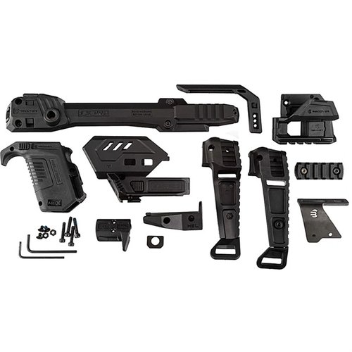 S-PRO STABILIZER FULL KIT för Springfield Armory Hellcat erbjuder en modulär design med en fjädrad stabilisator, MLOK-kompatibilitet och enkel installation utan verktyg.