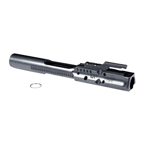 .308 BOLT CARRIER från JP Enterprises ger ökad tillförlitlighet i dämpade uppsättningar och SBRs, med förbättrad gasring och framåtriktade serrationer.