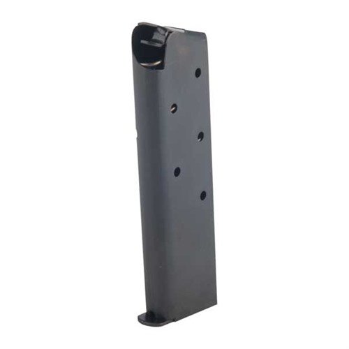 Håll din 1911-pistol i toppskick med dessa högkvalitativa 7RD .45ACP magasin, 100% tillverkade i USA, med svetsade sömmar och maskinbearbetade följare.