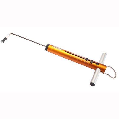 LYMAN Mechanical Trigger Pull Gauge mäter avtrycksvikter från 0 till 12 pounds, har hållbar konstruktion och ergonomisk design för enkel och exakt användning.