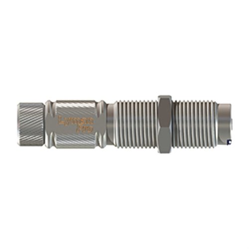 Lymans Universal Spring Loaded Decap Die säkerställer en kraftfull utdrivning av tändhylsor och fungerar med alla kalibrar 22 till 45, utom 378 och 460 Weatherby.