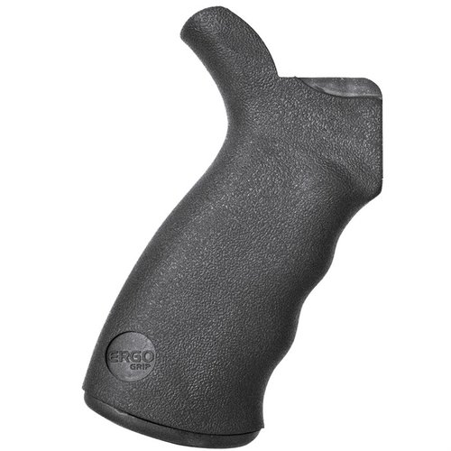 Ergo Grip-SureGrip® erbjuder en ergonomisk design med fingergropar och överdrag för bättre grepp och komfort, perfekt för både .556 och .308 AR/M4.