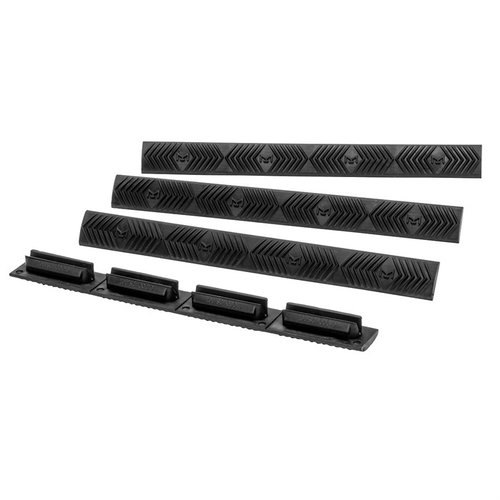 ERGO M-LOK WedgeLoK Slot Cover Grips ger ett icke-glidande grepp, skyddar oanvända MLOK-spår och har en låg profil med aggressiv textur. 4 st per paket.