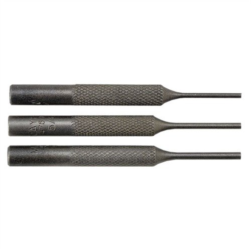 Mayhew Steel Mini Punches erbjuder hög hållbarhet, precision för små delar och kompakt design för att enkelt nå trånga utrymmen i vapnen.