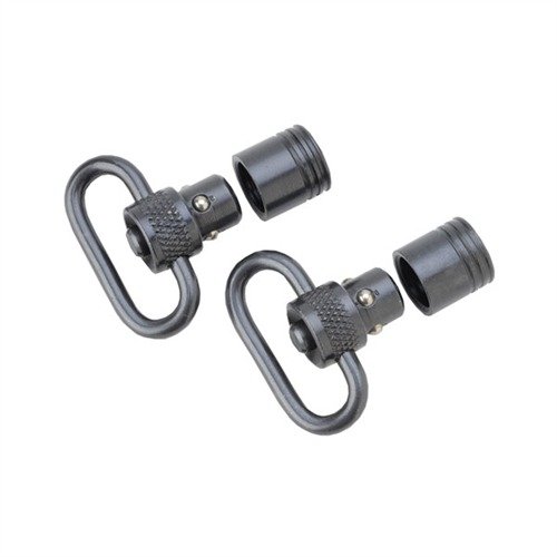 UNCLE MIKE'S QUICK DETACH 100 SLING SWIVEL gör det enkelt att fästa och ta bort selen med en dold knapp, passar nästan alla bolt action gevär och lämnar en slät bas.