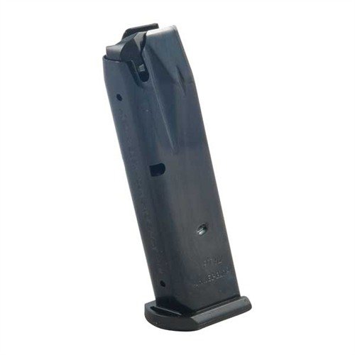 MEC-GAR TAURUS PT92/99 magasin är tillverkat av certifierat kolstål, TIG-svetsat, sömlöst och värmebehandlat för hållbarhet med en kapacitet på 15 skott.