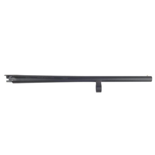 MOSSBERG:s 18,5" cylinderbore-barrel för Remington 870 erbjuder en slitstark matte black oxide yta, bead sight och en pålitlig prestanda för alla skyttebehov.