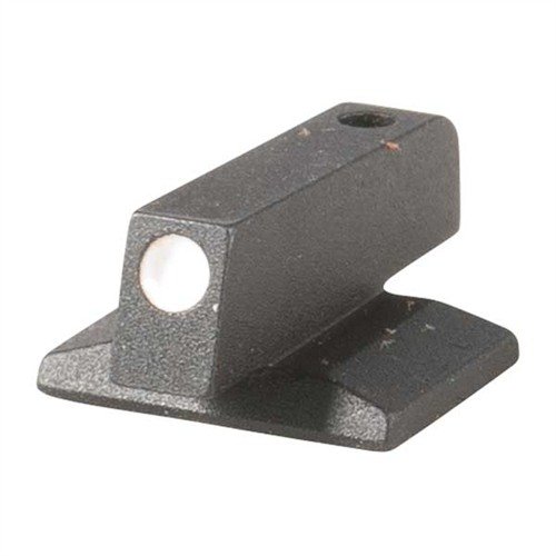CNC-maskinerad, stål, dovetail frontsikte som inte fastnar i hölstret. Stort .075" punkt för snabb sikteigenkänning. Kräver 65° x .330" dovetail cutter.