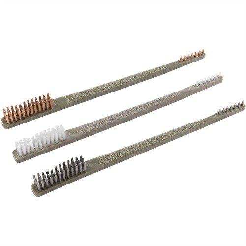 Denna 3-pack ALL PURPOSE CLEANING BRUSHES från OTIS erbjuder nylon, brons och rostfritt stål för effektiv rengöring av alla ytor utan att skada finishen.