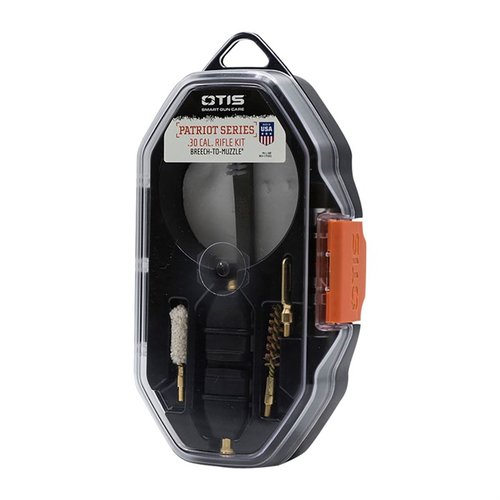 PATRIOT Series av Otis erbjuder nödvändiga verktyg för att rengöra ditt vapen från Breech-to-Muzzle®, med en T-handtag och 4 bits för enkel användning.