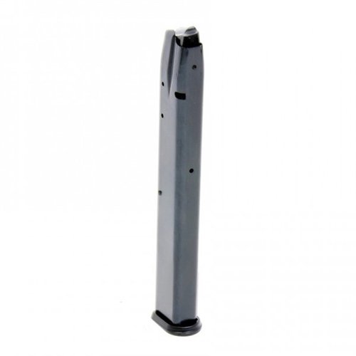 CZ 75 9MM MAGAZINE från PRO MAG erbjuder hållbara ersättningar med en stark stålstruktur och slitstarka polymerdelar för långvarig prestanda.