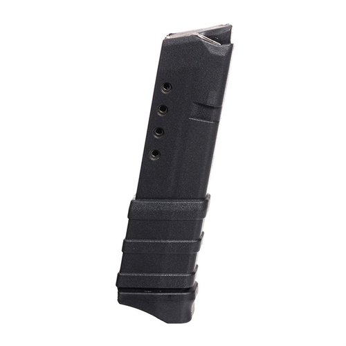 Öka din skjutningstid med PRO MAG:s polymermagasin för Glock G43, hållbara och starka med en kapacitet på upp till 50 skott för optimal träning.