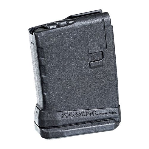 AR-15 Roller Follower magasin med anti-tilt funktion för pålitlig matning, tillverkat av hållbar Zytel polymer, för 5.56 NATO, tillgängligt i flera kapaciteter.