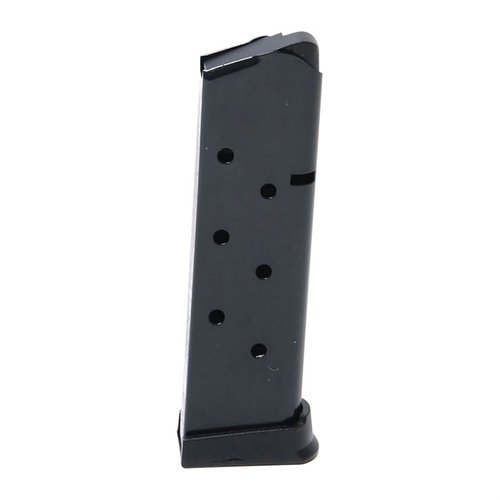PRO MAG 1911 Government Magazine för .45 ACP, tillgänglig i 8, 10 och 15 rundor. Tillverkad av värmebehandlad kolstål med svart oxid eller nickelplätering.
