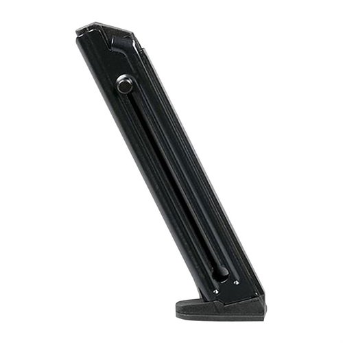 Browning Buckmark stålmagasin för .22LR erbjuder hållbarhet och enkel påfyllning, perfekt för att maximera din skjutningstid på skjutbanan.
