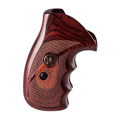 Pachmayr Renegade Wood Laminate Grips för S&W K, L Frame ger förbättrad känsla, hållbarhet och estetik med enkel montering och perfekt passform för rundad butt.
