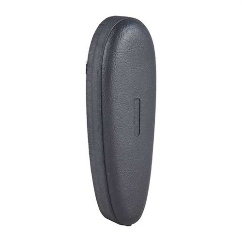 Extremt eleganta recoil pads i svart läder, designade för fina vapen. Släta sidor, rundade kanter och solid svart bas utan vit linje.