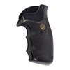 Pachmayr GRIPPER-handtag erbjuder ett halkfritt grepp och konturerade fingergropar för precision och konsekvent handplacering, tillverkat av slitstark neopren.