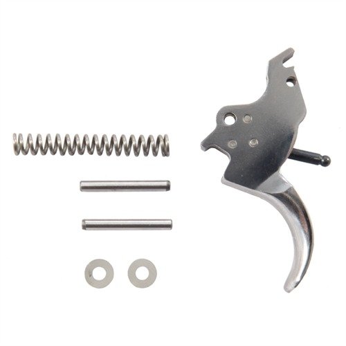 S&W Revolver Custom Trigger Kit ger en smidig och konsekvent triggerpull med precisionstillverkad av verktygsstål, perfekt för tävlingsskyttar.