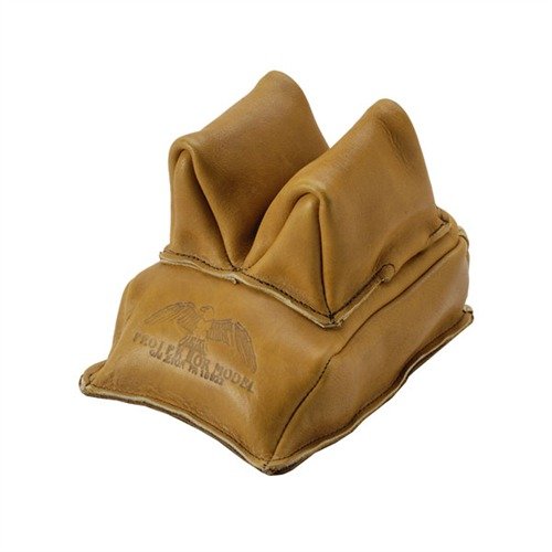 Handgjorda Rabbit Ear Rear Bags i högkvalitativt läder som ger stabilitet och minimerar sidoförflyttning vid skott, perfekt för precisionsskytte.
