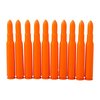 SAF-T-TRAINERS dummy rounds i orange plast är perfekta för träning, med en tydlig färg och känsla som förhindrar förväxling med skarpa patroner.