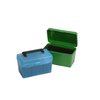 MTM CASE-GARD ammo box skyddar patroner med bullet tip protection, har en praktisk bärhandtag och är stapelbar för enkel transport och förvaring.