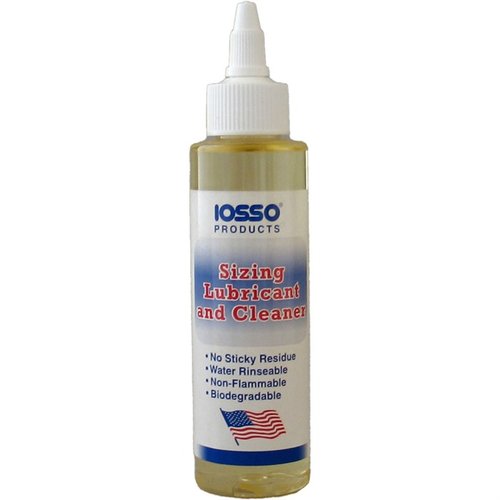 Iosso Sizing Lubricant rengör och smörjer hylsor i ett steg, är biologiskt nedbrytbart och vattenlösligt, och gör att hylsorna poleras snabbare.