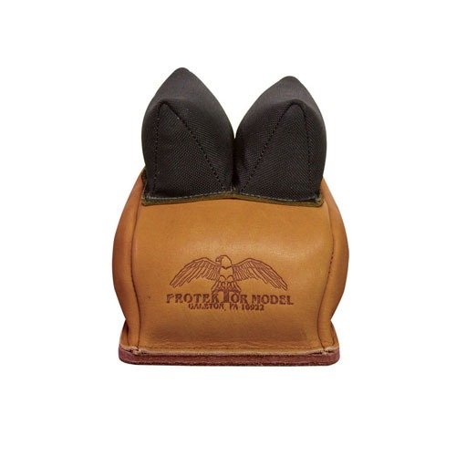 PROTEKTOR CUSTOM RABBIT EAR REAR BAGS är tillverkade av kraftigt läder med dubbel lager på botten för stabilitet och hållbarhet, perfekt för skjutbänken.