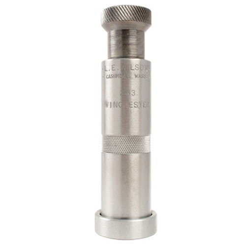 Wilson chamber type bullet seater ger överlägsen precision med perfekt justering av kula och hylsa, vilket gör den till en favorit bland benchrest skyttar.