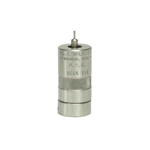 L.E. WILSONs stainless neck sizing dies ger dig kontroll över hylsans neck sizing med utbytbara bushings, vilket förbättrar koncentriskhet och förlänger livslängden på mässingen.