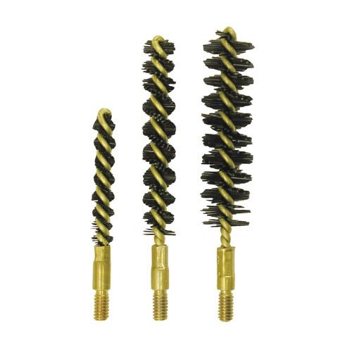 Denna förpackning med 12 nylonborstar för gevär är perfekt för rengöring av 17 kaliber. Hållbar, effektiv och passar 8-32M gänga för optimal prestanda.